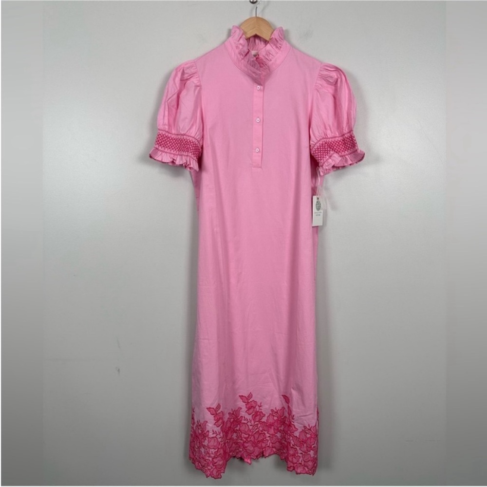 HYACINTH HOUSE Pink Embroidery Eliza Midi Dress - Picture 6 of 10